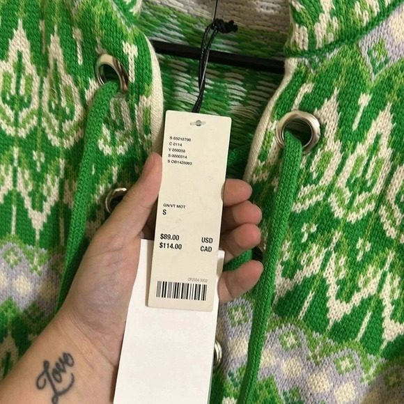 NWT Urban Outfitters BDG Rian Lace Up Sweater - Picture 3 of 5